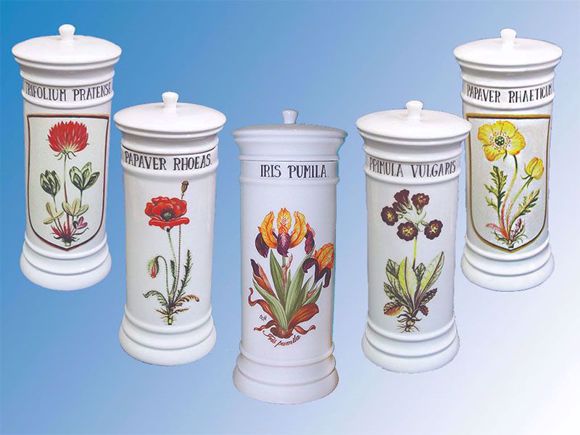 Picture of Jar collection with herbal design 5 pcs/set III.