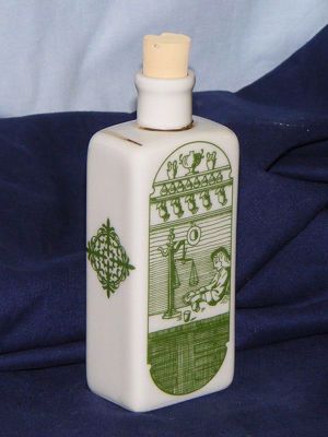 Kép Metszetes flaska, grün